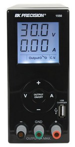 B&K Precision 1550 DC Pwr Supply w/USB Charger Outp 1-36V, 0-3A