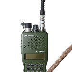 CAATail Antennas, LLC RTO-F-T Wearable Antenna with striaght BNC-M connection (includes BNC-F to TNC-M adapter) in TAN