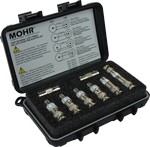MOHR Test and Measurement, LLC 1553-TRBKIT MOHR MIL-STD-1553B TRB Adapter Kit Provides MOHR CT100 Series TDRs with high-bandwidth controlled-impedance connections to aerospace MIL-STD-1553B data bus cables and other TRB-terminated twinax and triax cables. Comes in a rugged plastic case.