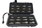 MOHR Test and Measurement, LLC CT100-AK-BNC BNC RF Kit - Precision BNC RF adapters offer direct high-bandwidth coupling for testing most coaxial cables and interconnects: BNC-BNC, N-N, SMA-SMA, BNC-N, SMA-BNC, SMA-N, and SMA-TNC. Comes in a rugged plastic case. Ideal for use with the CT100.