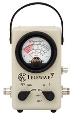 Telewave.io MODEL-44AP Wattmeter LMR 2-Way Land Aviation Marine - 20-1000 MHz - Analog & FSK Modulation - 1-500 Watts Forward - Thru Connector N-F - Bi-Directional BNC Sample Port