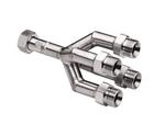 JULABO USA, Inc. 8890141 Quad distributing adapter M24x1.5, 1x M24x1.5 female to 4x M24x1.5 male, each