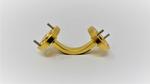 Millimeter Wave Products, Inc. 670F-387 90° H-Plane Bend: F Band, 90 to 140 GHz, 90° Bend Radius, WR-08 Waveguide, UG-387/U-M Flanges