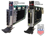 RADX Technologies, Inc. PXIe-GbE-2x100GbE-CX6-DK Catalyst-2x100GbE COTS Dev Kit with 1 x PXIe-GbE-2x100GbE-CX6 PXIe NIC and 1 x MCX623106AN-CDAT 2x100GbE PCIe NIC, 4 x SR4 QSFP28 100GbE Transceivers, 2 x 1m & 2 x 5m MTP-12, F-to-F, OM4, 12-Fiber, SR4-Compatible 100GbE Optical Fiber Cables.